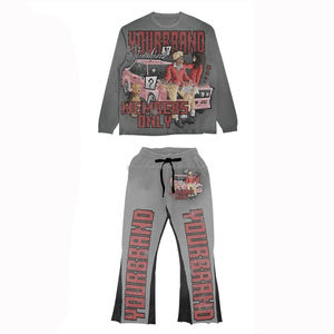 Nuevo Conjunto Deportivo de Invierno 2025, Personalizado con Logotipo, Unisex, Sudadera con Capucha y Pantalones de Chándal de Felpa, Tallas Grandes, para Hombre, 100% - Product Image 4