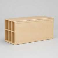 Armoire de rangement compartimentée en bois pour chambre d'enfant, étagère organisatrice de jouets