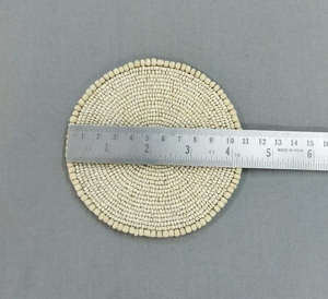 Posavasos de Cuentas de Vidrio Hechos a Mano de Alta Calidad - Diseño Clásico con Logotipo Personalizado y Reverso de Poliéster (4x4 Pulgadas) Regalos Religiosos para Iglesias - Product Image 2