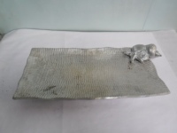 Accesorios de decoración para mesa de cena de tendencia superior, nuevo diseño Chapado en plata, servidor de frutas personalizado, tazón de Metal de latón, proveedor de India