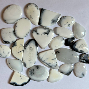 Cabujón de ópalo semendrítico Natural de grado AAA, joyería suelta de tamaño personalizado, piedras preciosas certificadas por terceros para venta al por mayor - Product Image 1