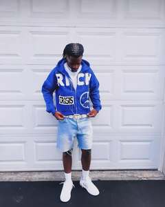 เสื้อมีฮู้ดแบบรูดซิปด้านบนเสื้อฮู้ดแนวสตรีทสำหรับผู้ชายเสื้อฮู้ดแบบบ็อกซี่พิมพ์ลายตามสั่งผู้ผลิต - Product Image 4