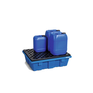 Piccola vasca di contenimento in polietilene (PE), capacità di 60 litri, con griglia - Product Image 1