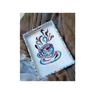 Decorative Meena Tray Indian Hand Painted Luxury Acacia Wood Eco-Friendly Modern Customized Durable Non-Toxic 100pcs Colorful - Product Image 2