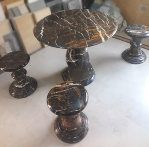 Mesa de Centro de Mármol Negro y Dorado, Mesa de Café de Lujo con Diseño Negro y Dorado, Muebles Modernos para Sala de Estar - Product Image 5