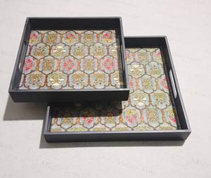 Plateau de service en bois à deux niveaux pour fête de mariage, décoration de table et service de restauration Excellent rapport qualité-prix - Product Image 3