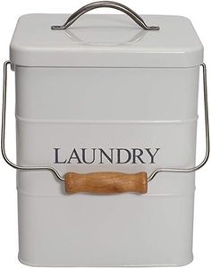 Stylish Galvanised Metal <b>Laundry</b> Storage Container <b>With</b> <b>Lid</b> And Handle Durable <b>Bin</b> Perfect For Home And Daily Organization - Product Image 2