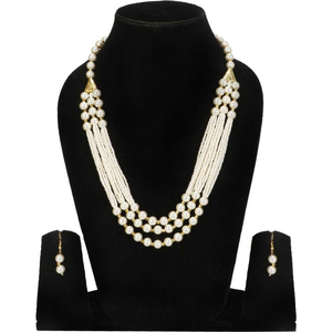 ชุดสร้อยคอทองคำขาวสามเส้นสำหรับงานแต่งงาน - Product Image 1
