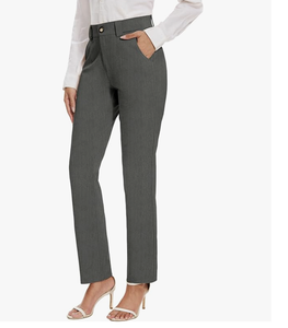 Pantalons de costume pour femmes, coupe droite, extensible, avec poches, pour le travail, décontractés, nouvelle arrivée, fabriqués au Bangladesh - Product Image 3