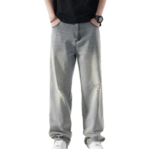 Jeans holgados de talla grande a la moda, pantalones vaqueros lavados negros, pantalones vaqueros de gran tamaño para hombre, temporada de invierno, último diseño, buen precio para hombre - Product Image 3