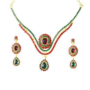 Ensemble de bijoux fins Kriaa Collier plaqué or 1101331 avec pierre autrichienne - Product Image 1