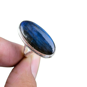 925 Sterling Silver Women Wedding Gift <b>Ring</b> 925 Sterling Silver Handmade Gemstone Labradorite <b>Spinner</b> Promise <b>Ring</b> Jewelry - Product Image 1