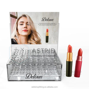 Expositor de Acrílico Personalizado con Logotipo para Labiales y Maquillaje para Tienda - Product Image 1