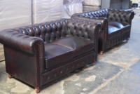 Canapé Chesterfield moderne de luxe à deux places inclinable en similicuir avec accoudoirs, confortable pour la maison, l'hôtel, la villa et la décoration de salle à manger