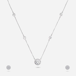 92.5 Silver Necklace with Diamond 191457 - Product Image 6