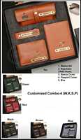 Dompet Kulit Sapi Asli Berkualitas Tinggi Vintage Equestrian Unisex Mewah dengan Penutup Bordir Stok Tersedia