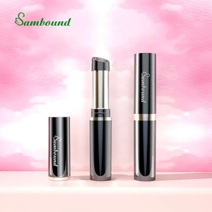 Tubo cosmético vacío negro de 5ml personalizable, tubo de lápiz labial delgado de boca inclinada con bomba de tapón de rosca de seda, Material 5G PP - Product Image 4