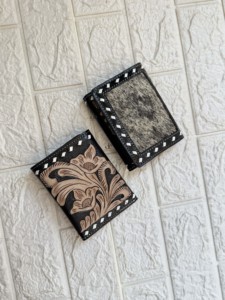 Portefeuille de créateur pour femmes cheveux sur peau portefeuille en cuir de fourrure Animal en cuir usiné à la main portefeuille pour femmes porte-carte cadeau en espèces pour elle - Product Image 4