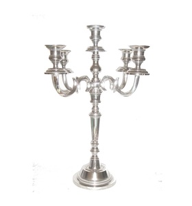 Candélabre en métal bougeoir décoration de mariage pièce maîtresse avec bol de fleurs événements et décoration de fête candélabres faits à la main - Product Image 4