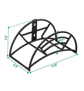 Support de tuyau décoratif mural en métal de qualité supérieure de couleur noire pour le jardin et la pelouse Support de tuyau mural de conception unique - Product Image 3