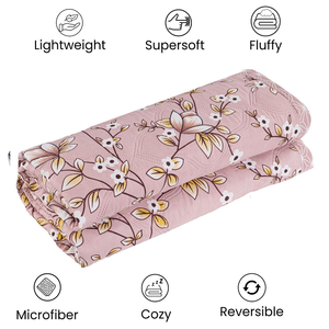 Acogedora cama de microfibra edredón doble 220 GSM Ultra suave ligero y transpirable AC manta edredón Ideal para ropa de cama de todas las estaciones - Product Image 2