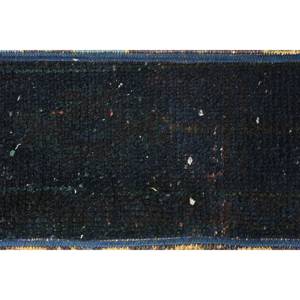 Tapis traditionnel en laine Patchwork bleu jaune 1.9x3.4 pieds fait à la main turc Jacquard tissage Latex pour couloir chambre tapis de chevet - Product Image 5