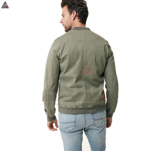 Chaqueta Bomber Deportiva de Invierno para Hombre, 100% Algodón, con Logotipo Frontal, Cuello Alto, Transpirable, Precio de Fábrica, Venta al Por Mayor Personalizada - Product Image 2