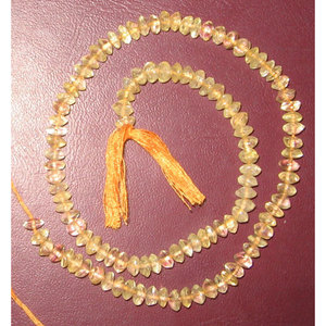 Perles de gemmes naturelles polies en Citrine et Rhodolite, coupées en rondelles facettées, variété incluant Tanzanite, Amétrine, Pierre de Lune, Spinelle, Apatite - Product Image 1