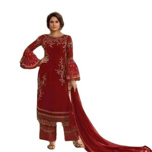 SIE présente un nouveau design accrocheur, un ensemble salwar 3 pièces / robe Anarkali en tissu georgette pour femmes ou filles, idéal pour les occasions festives. - Product Image 1