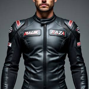 Traje de carreras de motos de cuero de dos piezas | Malik Raza | Colores personalizados Tallas Logotipos para grupos | Precio bajo al por mayor - Product Image 4