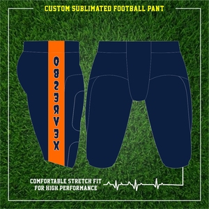 Camiseta de equipo de fútbol americano personalizada, uniforme, camisa de manga, sublimación completa impresa, tela cómoda de peso ligero mate - Product Image 5