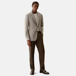 <span class=keywords><strong>Blazer</strong></span> da <span class=keywords><strong>Uomo</strong></span> <span class=keywords><strong>di</strong></span> Design Premium, Mezza Tela, Misto <span class=keywords><strong>Lino</strong></span> e Lana, Vestibilità Slim, Monopetto, Revers a Notch, per Ufficio e Uso Quotidiano - Product Image 2