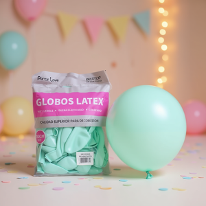 Palloncini in lattice Party Love 30cm Tiffani Pastel, confezione da 50 pezzi, decorativi - Product Image 3