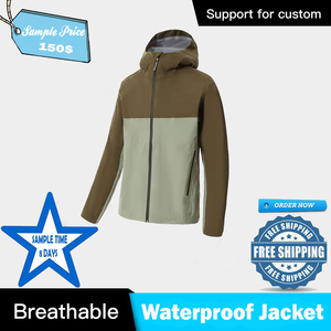 2023 Latest Design Zipper Full <b>Waterproof</b> Hooded Windbreaker Jacket High Quality Men's Sportswear Breathable Outdoor Winter - Product Image 4