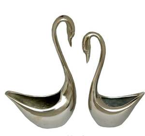 Statue de grue décorative de pelouse la plus vendue avec sculpture de grue finie en argent pour la décoration intérieure et extérieure de pelouse Lot de 3 - Product Image 2