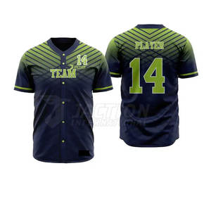 Meilleures ventes d'uniformes de baseball respirants pour hommes avec logo personnalisé Ensemble de vêtements d'équipe - Product Image 6