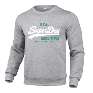 Tissu molletonné lourd en polyester/coton de qualité supérieure, coupe régulière, col rond, 350 g/m², unisexe, mode hiver - Product Image 4