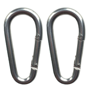 Harga pabrik kualitas tinggi pir berbentuk kait jepret tugas berat klip <span class=keywords><strong>Carabiner</strong></span> DIN5299B baja anti karat 304/316 kait jepret musim semi - Product Image 1