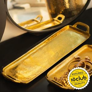 Plateau en laiton nautique plateau de service en laiton rectangulaire art exquis pour élégant service cuisine décor à la maison Calvin artisanat - Product Image 2