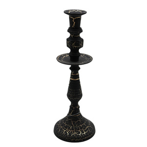 Home Decoration Aluminum Candle Holder Set of 3 Dark Grey Stone Candle Stand for Living <b>Room</b> & Wedding Decor - Product Image 2