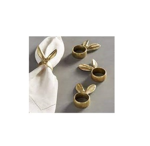 Rond de serviette en laiton conception de paume produit de vente chaud Rond de serviette en laiton fantaisie vaisselle pièce de meilleure qualité - Product Image 4