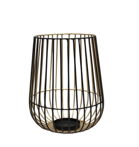 Bougeoir en métal doré de conception moderne fait à la main, en fer, avec deux bras, pour la décoration de la maison et des restaurants - Product Image 5