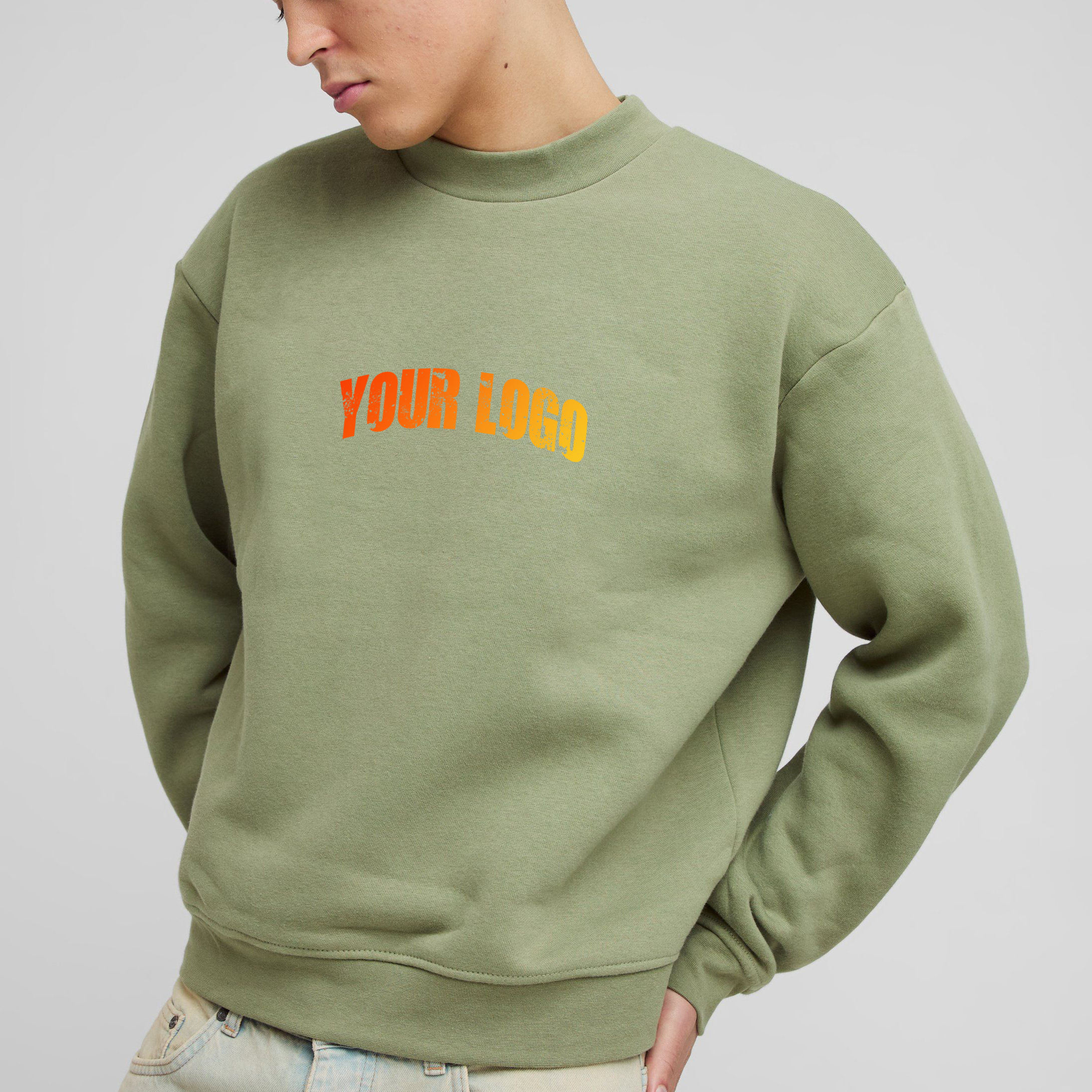 Custom Made 100% Cotton Fleece Mens Sweatshirts Best Quality