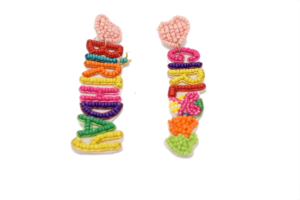 High Quality Beaded <b>Long</b> Fancy <b>Earrings</b> Multi Color Rice Bead <b>Earrings</b> for Women and Girls Beaded Colorful <b>Earrings</b> - Product Image 2