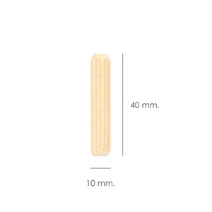 Chevilles en bois 10x40 mm (Sachet de 50 pièces) - Product Image 2