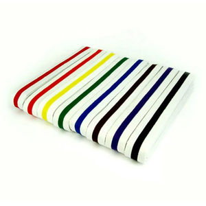 Cinturón BJJ multicolor sólido de algodón polivinílico para equipos de entrenamiento de artes marciales fabricado por Star Figure Enterprises (verificado por PayPal) - Product Image 4