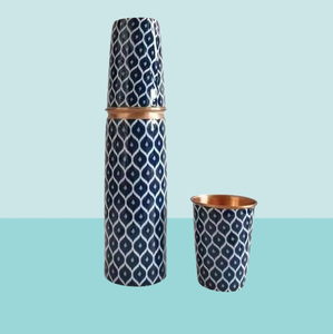 Botella de cobre puro ecológica con acabado superior con cuerpo martillado y diseño fuerte a prueba de fugas para un uso saludable del agua potable - Product Image 3