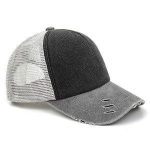 Gorra de béisbol para hombre, gorra de béisbol deportiva de algodón desteñido, con malla de 5 paneles, de dos tonos, disponible a los mejores precios - Product Image 2
