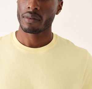 Nouveau design respirant t-shirts pour hommes vêtements goutte épaule hommes chemises col rond manches courtes couleur citron coupe régulière entraînement - Product Image 6