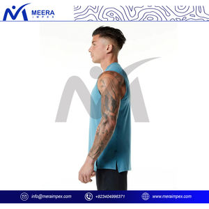Camiseta sin mangas deportiva ligera para hombre, Material de malla elástica que absorbe la humedad, estampado de punto transpirable, ideal para Yoga al aire libre - Product Image 4